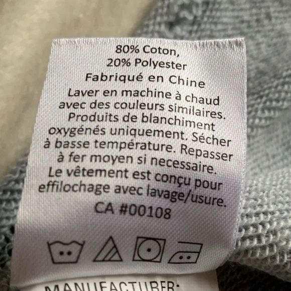 APPAMAN girls slouchy sweatshirt 80% gray cotton distressed style sweats… - Picture 10 of 14